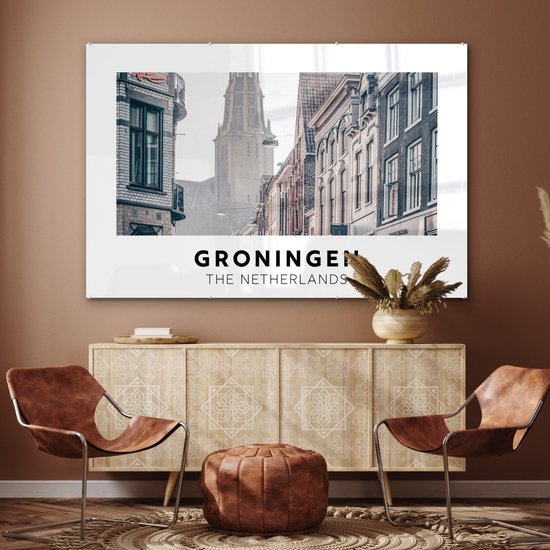 Peinture sur Verre - Groningen - Pays- Nederland - Tour - 180x120 cm - Peintures sur Verre Peintures - Photo sur Glas