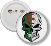 Button Met Speld - Schedel Vlag Algerije