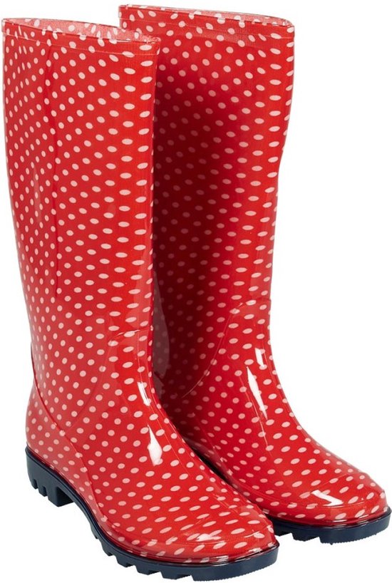 Botte de pluie rouge / blanche pour femme Dot de XQ Footwear 39