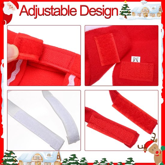 KOOOGEAR Kerstkostuum voor huisdieren, katten- en hondenkerstkostuum, kleding, kerstmuts en sjaal voor kleine hond, kat, hondenkleding, grappige decoratie (eenheidsmaat, muts sjaal vlinderdas KOOOGEAR Kerstkostuum voor huisdieren, katten- en hondenkerstkostuum, kleding, kerstmuts en sjaal voor kleine hond, kat, hondenkleding, grappige decoratie (eenheidsmaat, muts sjaal vlinderdas