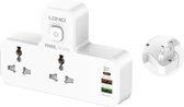 LDNIO SC2311 Stopcontact Splitter USB Oplader - snellader - 2 stopcontact 2 USB-A (QC 18W) 1 USB-C (PD 20W) en nachtlamp - veilig - iphone samsung