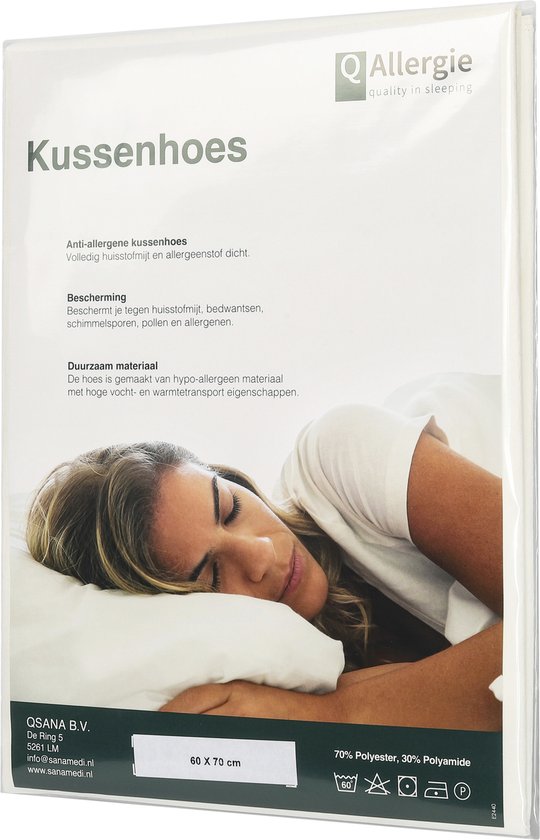 Q-Allergie Kussenhoes - Anti-huisstofmijt - Anti-Allergie - 50x70 cm
