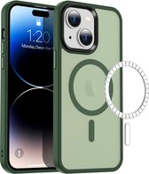 Casify Classic Hybrid geschikt voor iPhone 15 Hoesje met MagSafe - Mat Donkergroen