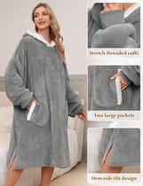 Oversized hoodie, fleece enorme draagbare deken voor vrouwen en mannen