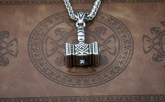JewelryWe Halsketting voor heren, roestvrij staal, fashion modieus
