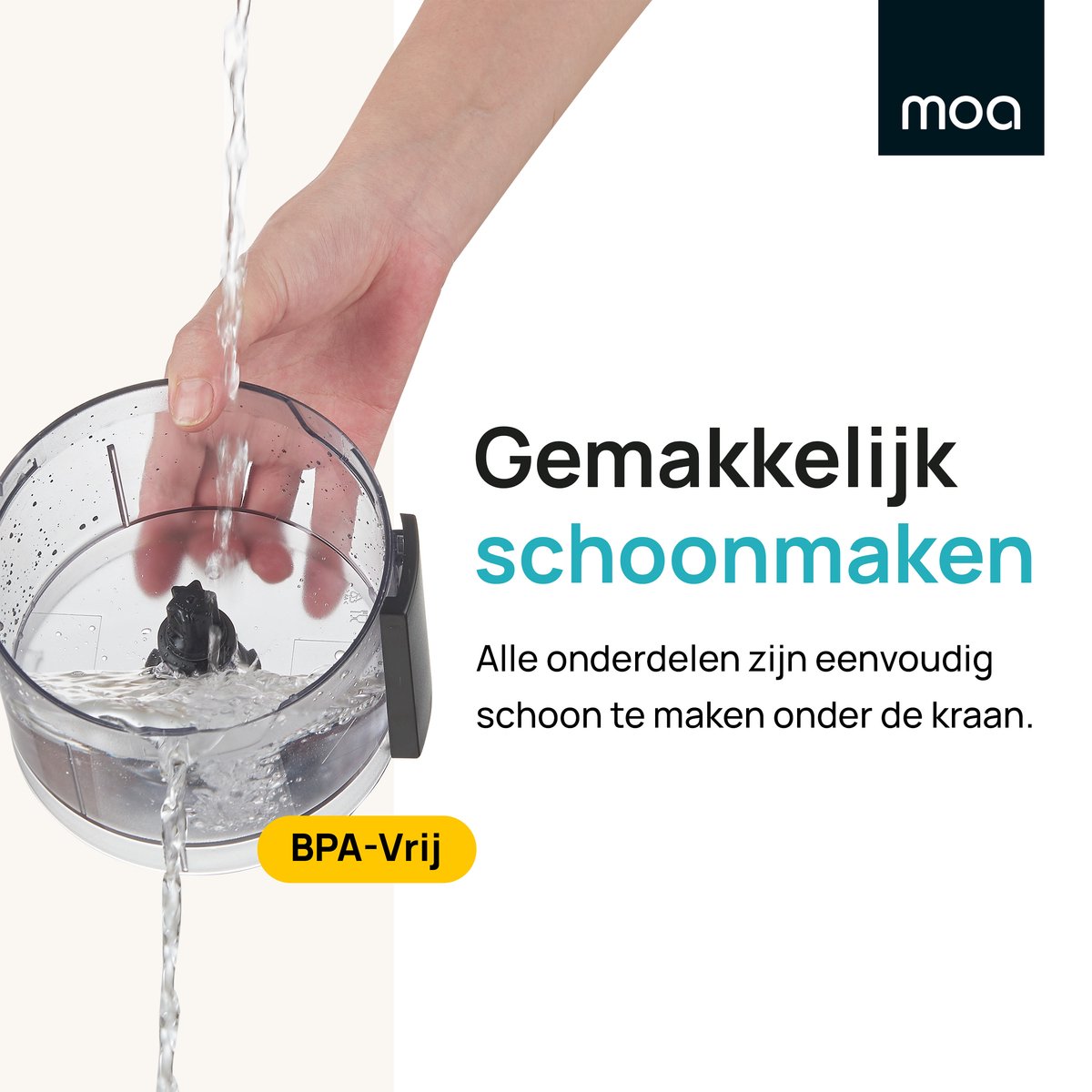 MOA Foodprocessor - 5-in-1 - Compacte 0,5L Keukenmachine - Zwart thumbnail 4