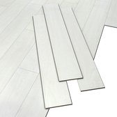 GENERIC - Sol PVC - lames clic vinyle BLANC - Sol Vinyl - effet bois - blanc - L. 94 x L. 15 cm - Epaisseur 3,2 mm - 1,97 m²/14 lames - Classe de charge 21