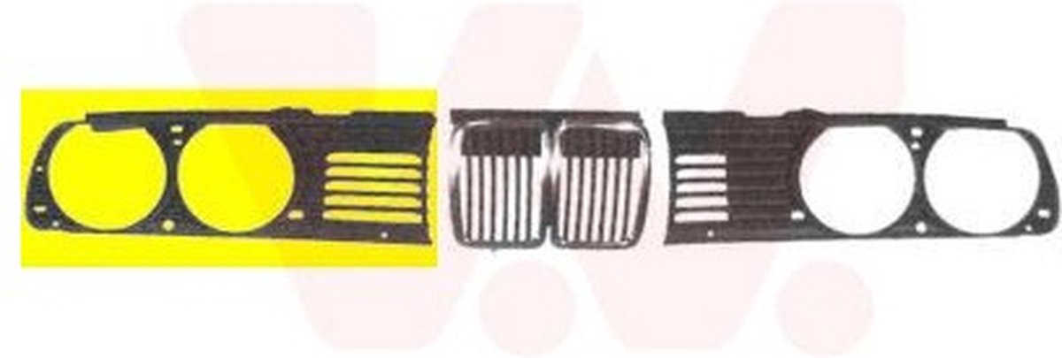 VanWezel 0620512 - Grille calandre droite pour Bmw 3 e30 de 08/1982 à 1991