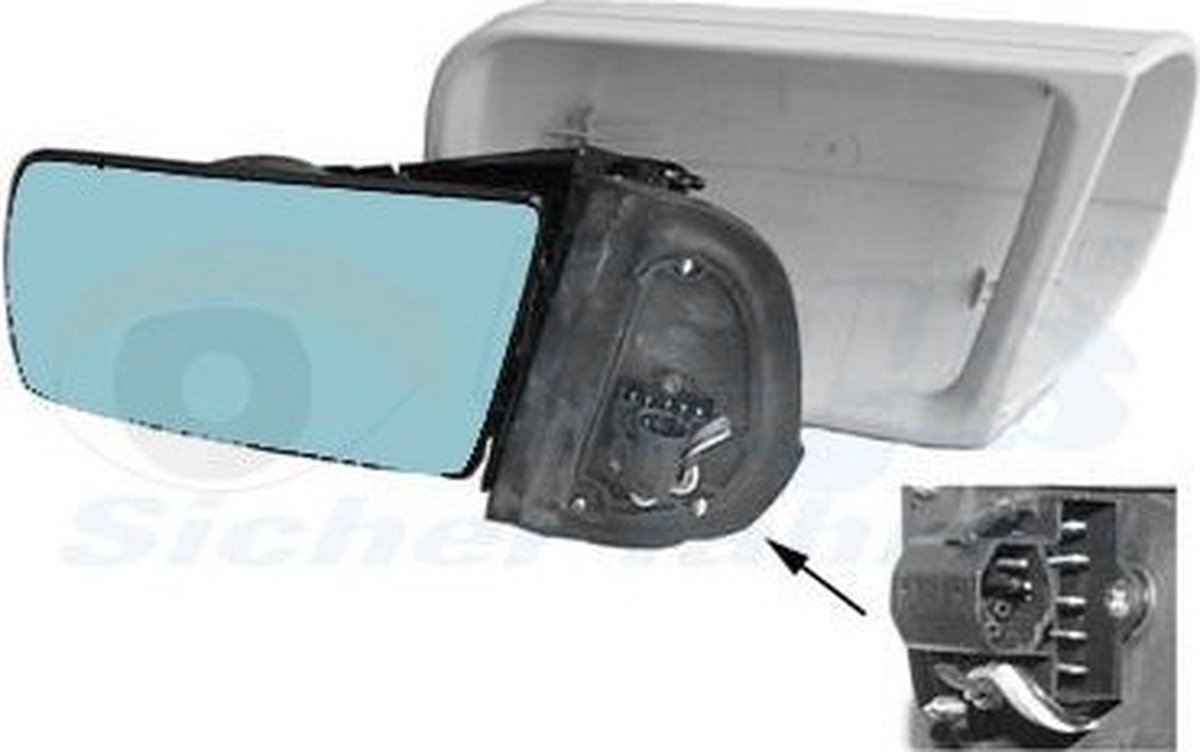 VanWezel 3031809 - Rétroviseur éléctrique complet gauche pour Mercedes C w202 de 1993 à 2000