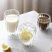 Dubbelwandige koffieglazen, 2 stuks, dubbelwandige latte macchiato-glazen, borosilicaatglas, koffiekopjes voor theeglazen, ijskoffie, thermoglazen, dubbelwandige espressokopjes, glazen latte glazen