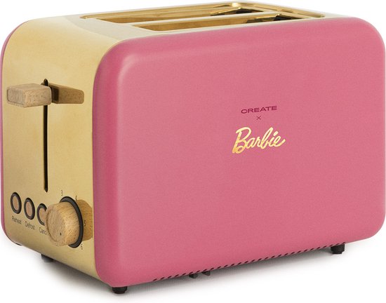 CREATE TOAST RETRO XL Grille-Pain à Fentes - Rose Pastel - Pour Tranches  Larges - 6