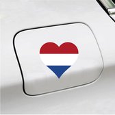 Bumpersticker - 12x11 - Hart Vlag Nederland