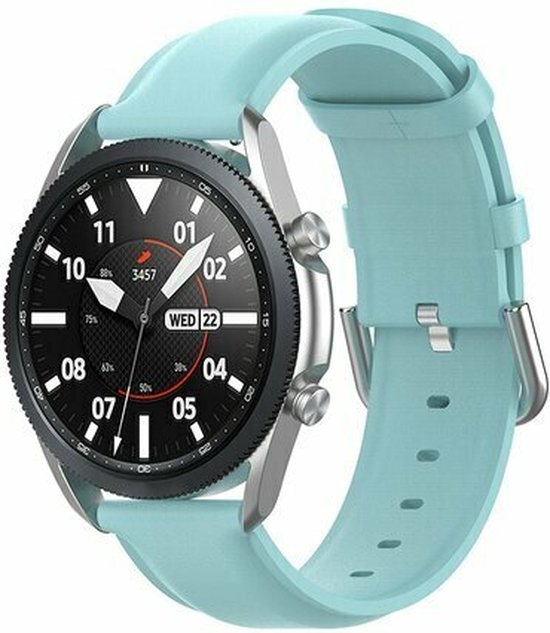 By Qubix Classic leren bandje - Blauw - Xiaomi Mi Watch - Xiaomi Watch S1 - S1 Pro - S1 Active - Watch S2