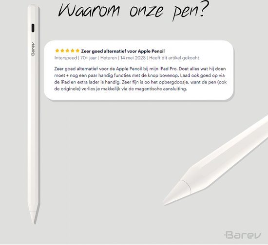 Stylus Pen - 2023 Nieuwste Generatie - Active Stylus Pen - Alternatief Apple  Pencil -... | bol.com