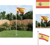 vidaXL Nationale Vlag - Meerkleurig 90 x 150 cm - 2 messing oogjes - 68D polyester - Vlag