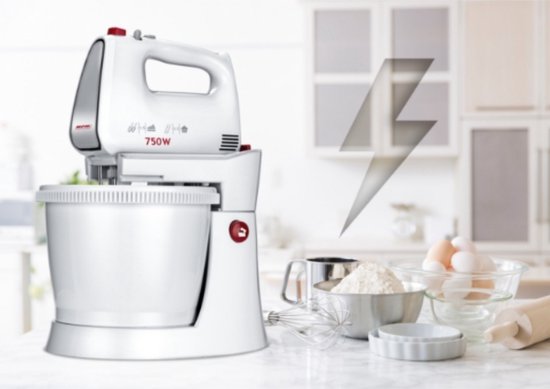 MPM - Mixer met Mengkom 3 Liter - Handmixer - Keukenmixer - Blender - 750W van MPM — afbeelding 4
