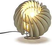 Van Tjalle en Jasper | Atmosphere tafellamp - Dirty Mint | Bouwpakket | Mint Groen | Naturel(houtskleur) | E14 fitting | Laser gesneden | Sfeer licht | Sfeervolle verlichting | uniek Dutch Design
