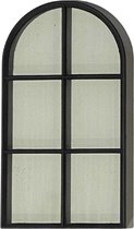 Authentiek zwart stalraam met dubbel glas B55xH100cm