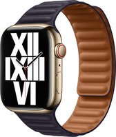 Origineel Apple Watch 49/45/44/42MM Leather Link Bandje Zwart S/M