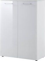 Schoenenkast Scifo 88cm met 2 deuren - wit