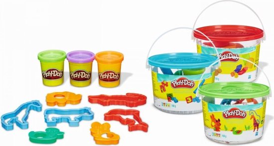 Play-Doh - Mini Bucket - Dieren, Picnic, Cijfers, Strand - Klei - Speelset