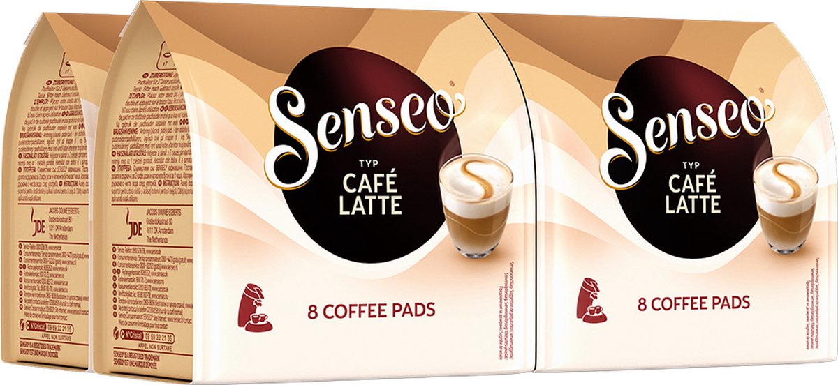 Senseo Café Latte Koffiepads - Intensiteit 2/9 - 4 x 8 pads | bol