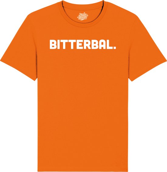 Bitterbal - Frituur Snack Cadeau -Grappige Eten En Snoep Spreuken Outfit - Dames / Heren / Unisex Kleding - Unisex T-Shirt - Oranje - Maat 4XL