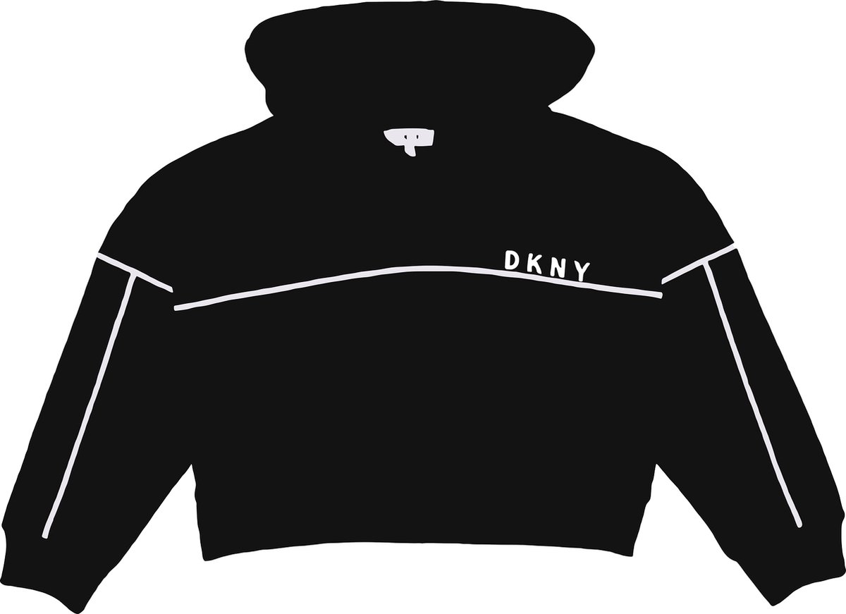 DKNY Kids Black Regular Fit Hoodie Comfort