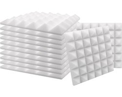 geluiddicht - Geluid Panelen Wiggen Geluiddicht Geluidsisolatie Absorberend Huis en Kantoor 12 Pack | 30x30x2.5cm