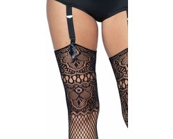 Fishnet backseam stockings