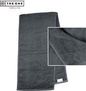 The One Towelling Sporthanddoek - 30 x 130 cm - Nek Handdoek - 100% Gekamd katoen - 450 gr/m² - Fitness handdoek - Antraciet