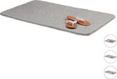 relaxdays Badmat - douchemat - grijs - antislip - toiletmat - wc-mat - badkamerkleed 60x100cm