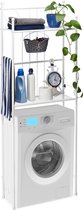 Relaxdays wasmachinekast - 2 etages - ombouwkast machine - toiletkast - badkamerrek - wit
