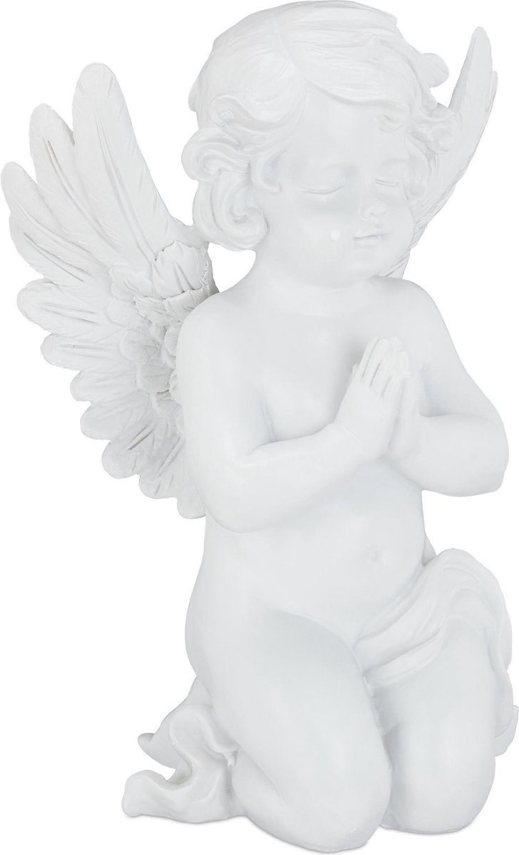 Relaxdays Tuinbeeld Ooievaar - Wit/rood, 80x22x64 Cm, Als Decoratie Of Reigerverjager Voor In De Tuin