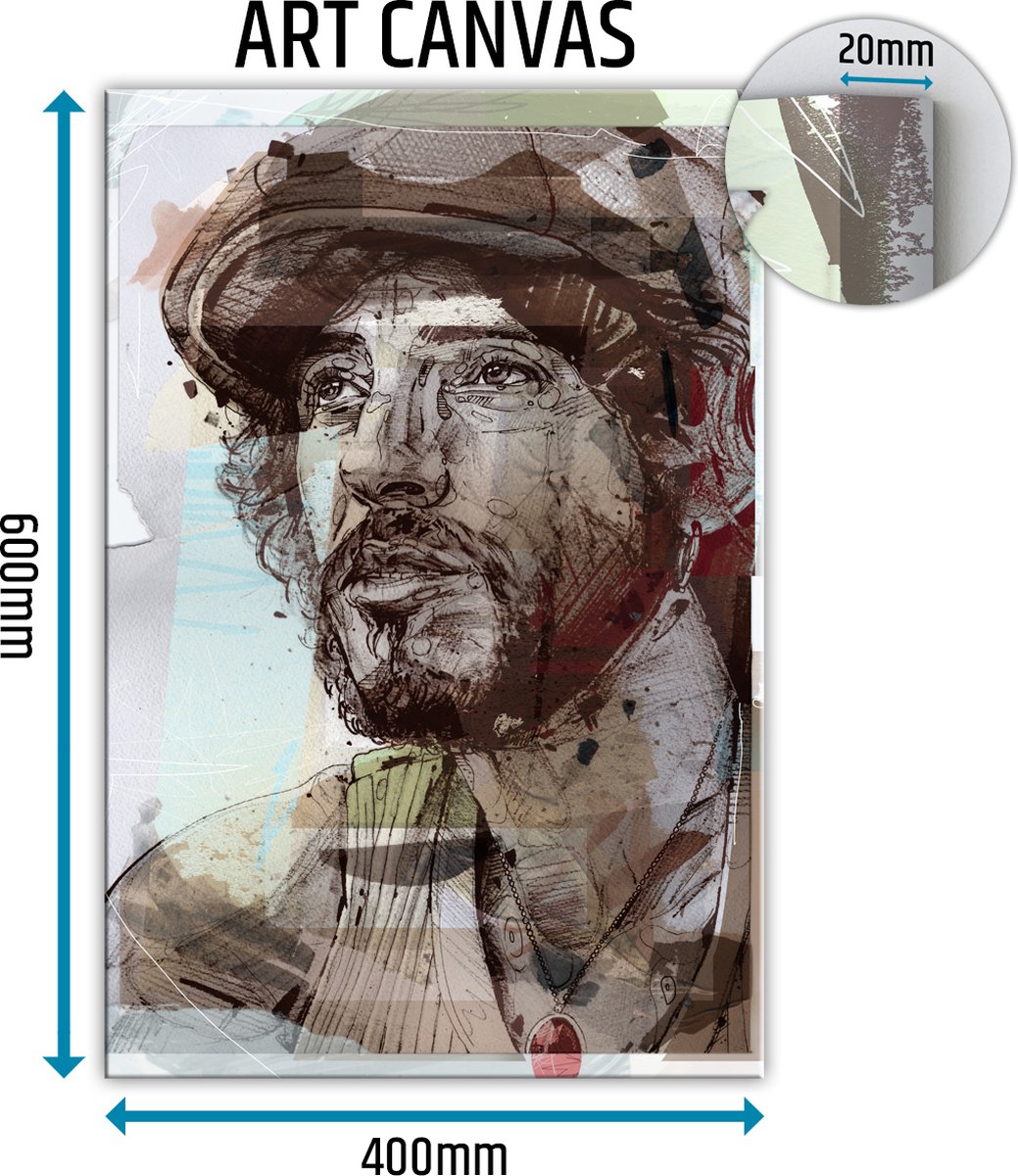 Bruce Springsteen 02 canvas schilderij 40x60 cm