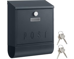 Letterbox wall with copper cylinder lock and swivel cover - anthracite GMB021G01