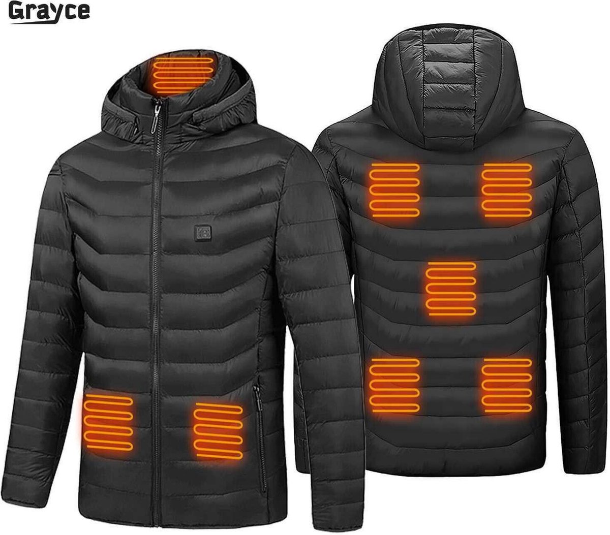 Grayce Verwarmde Jas met Powerbank XL 8 Zones Thermo Kleding Heating Jacket bol