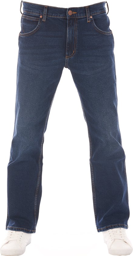 Wrangler Heren Jeans Broeken Jacksville bootcut Fit Blauw 42W / 34L Volwassenen Denim Jeansbroek