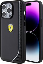 Ferrari iPhone 15 Pro Max Case [Licence officielle] Étui en cuir PU avec lignes torsadées en relief