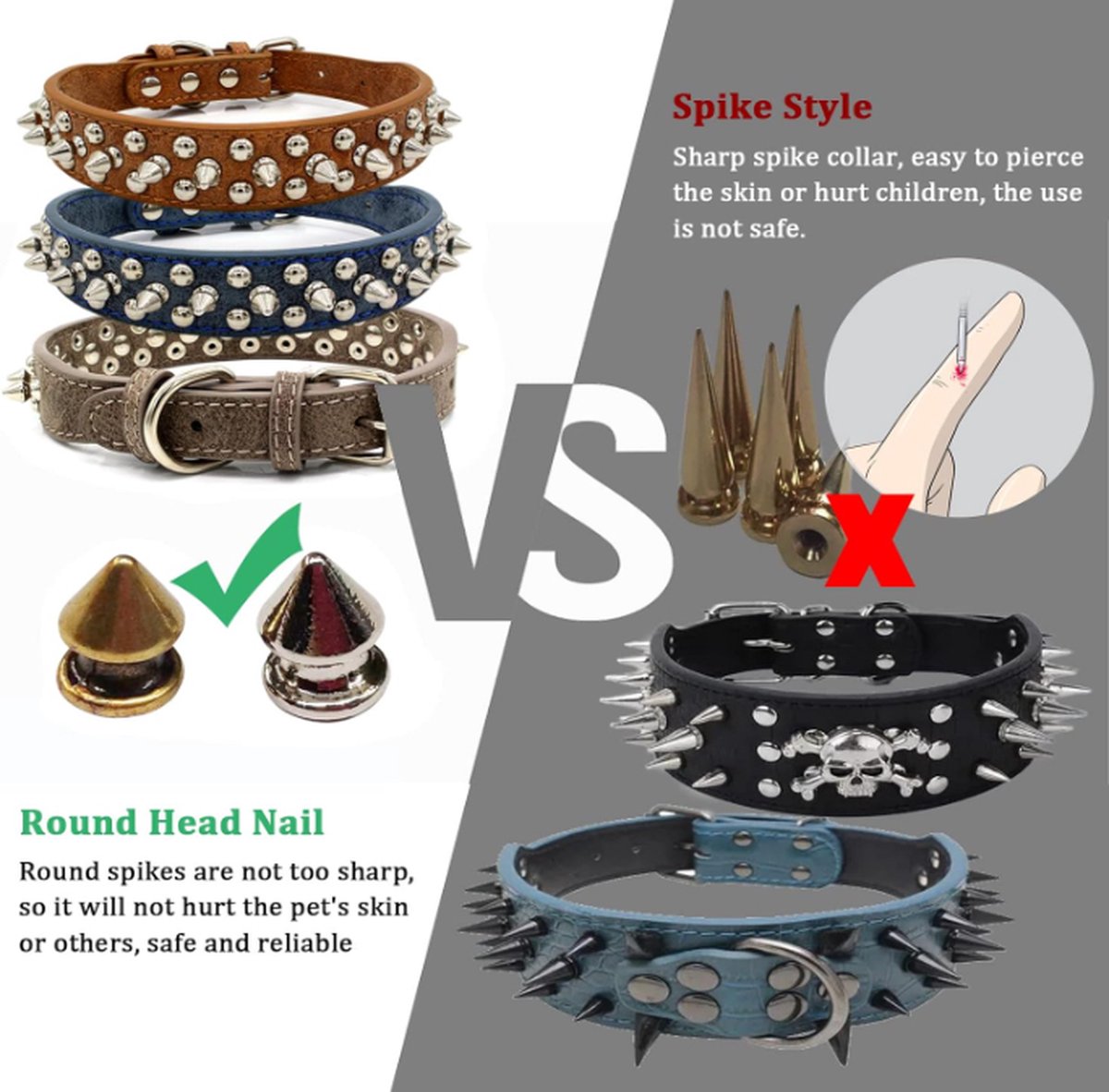 Dote On Verstelbare Lederen Hondenhalsband En Riem Set - Zacht Gewatteerd Echt Leder, Comfortabel Voor Kleine, Middelgrote & Grote Honden (XL 53-63 Cm, Zwart)