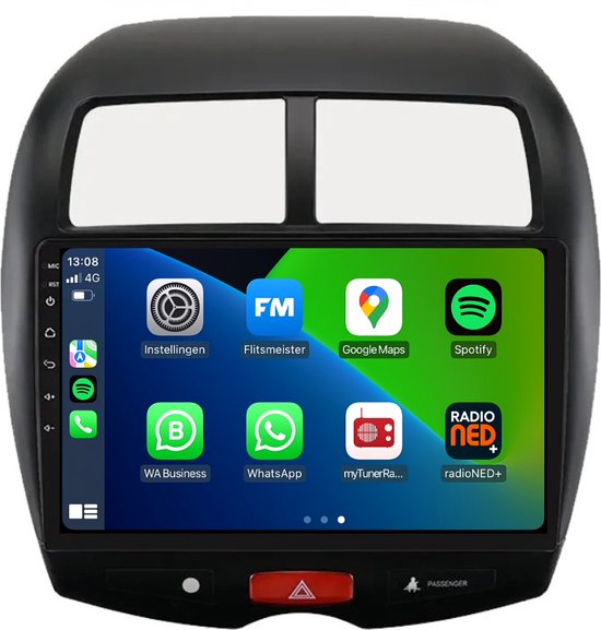 2+64GB Universele Autoradio Mitsubishi ASX 2010-2016 / Peugeot 4008 / Citroën C4 - 10.1" Android Met Carplay & Android Auto