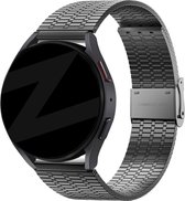 Bandz universeel 22mm verstelbare stalen band geschikt voor Samsung Galaxy Watch 3 45mm / Watch 1 46mm / Gear S3 Classic & Frontier - Polar Vantage M / M2 / Grit X - Huawei Watch GT 1/2/3/4 46mm / GT 2 Pro - Incl. toolkit - zwart