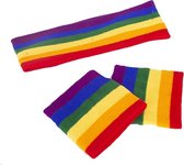 Jumada's - Regenboog-Gay Pride-Kleuren-Hoofd-&-Pols-Zweetbandjes-Set-3-Stuks-LHBT-Accessoires-Regenboogvlag