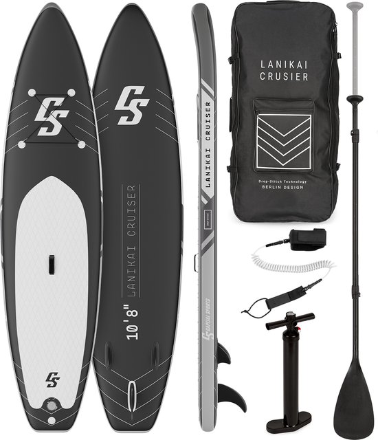 CAPITAL SPORTS Lanikai Cruiser - Opblaasbaar Standup Paddle board - complete SUP set met peddel, leash, pomp en rugzak - 100% PVC