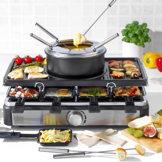 Petra PT4513VDE Appareil à raclette grill - revêtement antiadhésif, 6 à Petra PT4513VDE Appareil à raclette grill - revêtement antiadhésif, 6 à