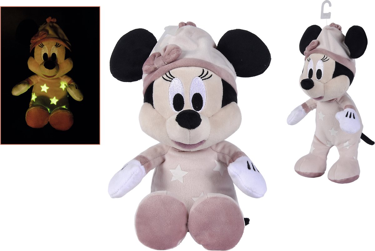 Disney - Goede nacht Minnie (25cm) - Knuffel - Pluche - Licht op in het donker