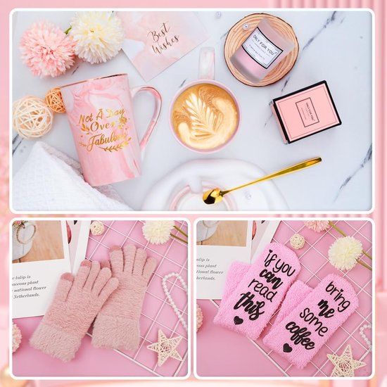 40E Anniversaire Cadeau Pour Femme Tasse À Café Rose De 12Oz