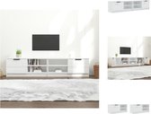 vidaXL TV-meubel - Praktisch bewerkt hout - Hoogglans wit - 80x35x36.5 cm - Kast