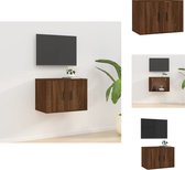 vidaXL TV-meubel - bruineiken - 57 x 34.5 x 40 cm - wandgemonteerd - Kast
