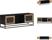 vidaXL Retro TV-kast - Massief mangohout - 110 x 30 x 40 cm - Kast